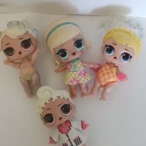 LoL Surprise Doll Lot 4 size 3 inch blonde hair